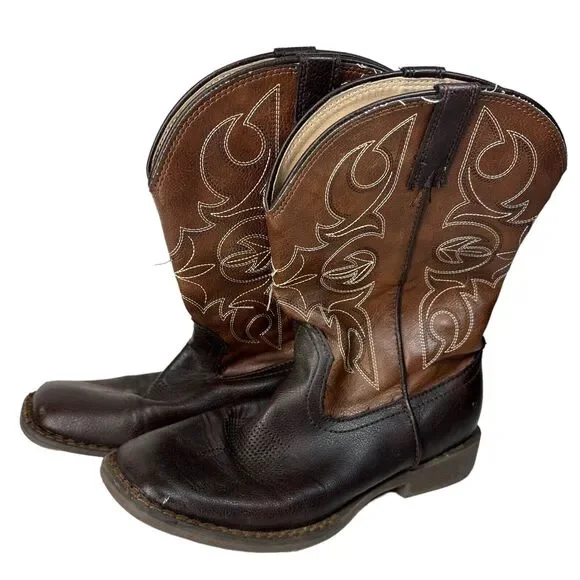 ROPER Little Kid's Size Western Boots Boys Cowboy Youth Brown